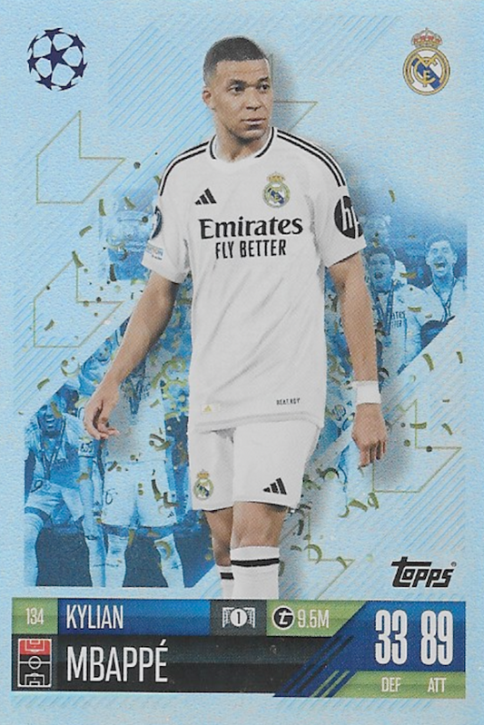 Kylian Mbappe Card No #134 - Topps Match Attax 2024/2025 Real Madrid