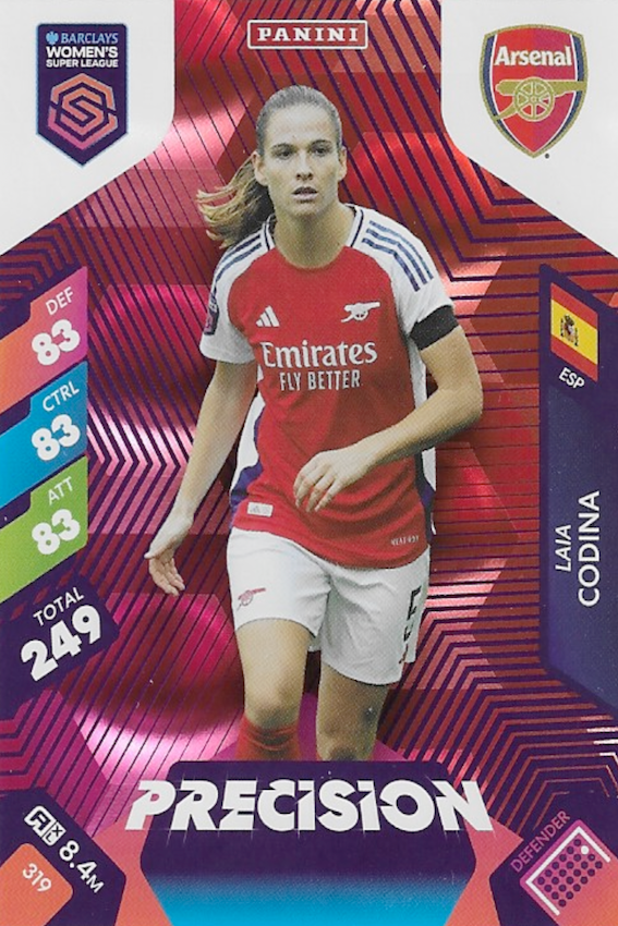 LAIA CODINA PRECISION Card #319 - WSL 2025 Women's Super League - Panini Adrenalyn XL (Arsenal)