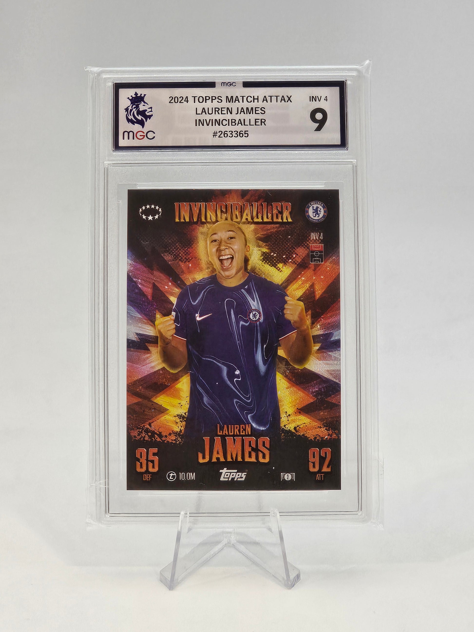 Lauren James Invinciballer Card #INV4 | Match Attax Extra 24/25 Graded MGC 9