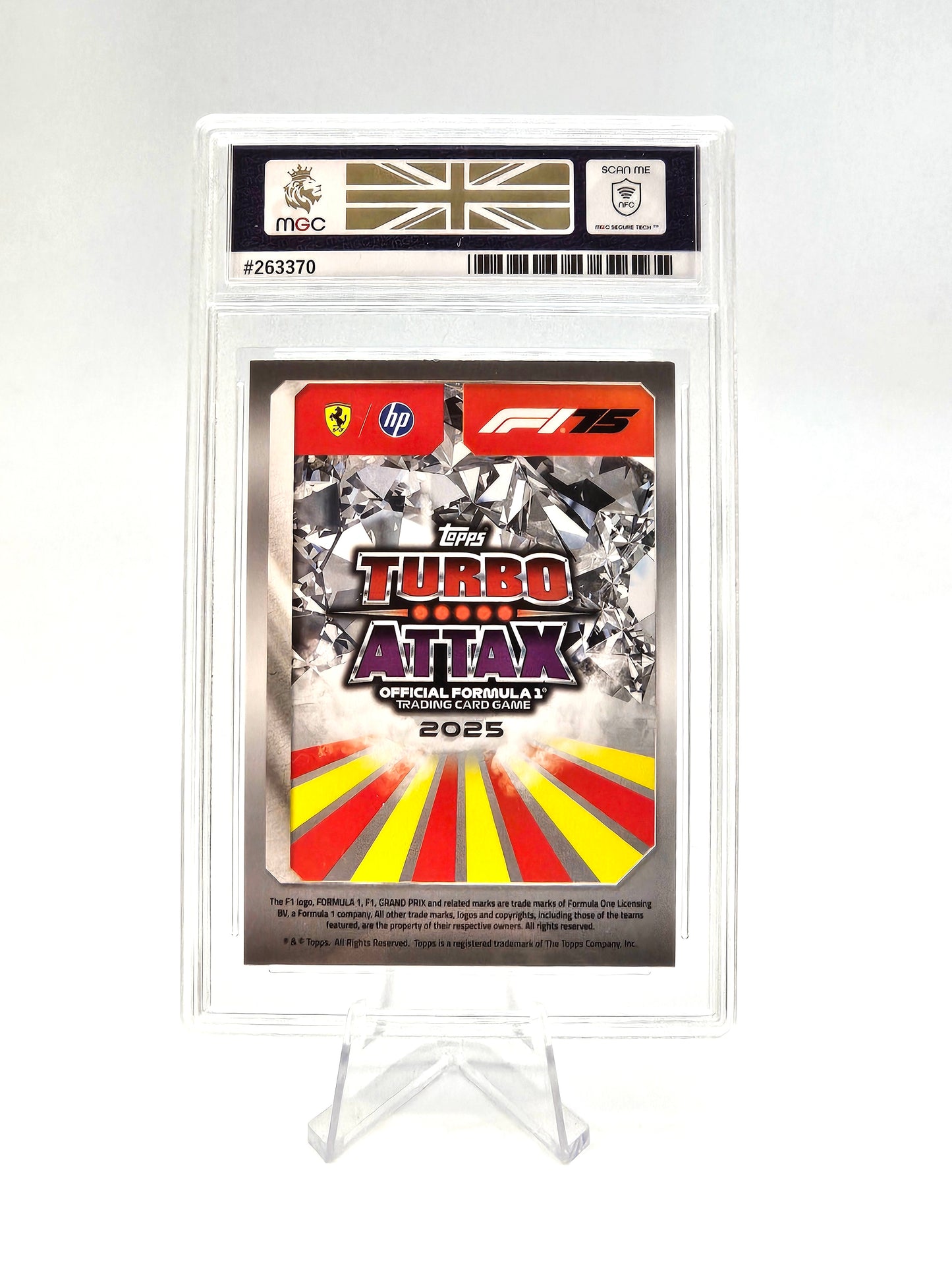 Lewis Hamilton Icons of the Grid Trading Card #311 - 2025 Topps Turbo Attax Formula One (MGC 8 Graded)