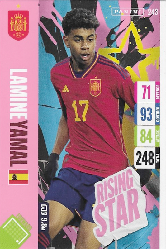 Lamine Yamal Rising Star #243 Card - Adrenalyn XL 2024 England Tournament Edition (Spain)