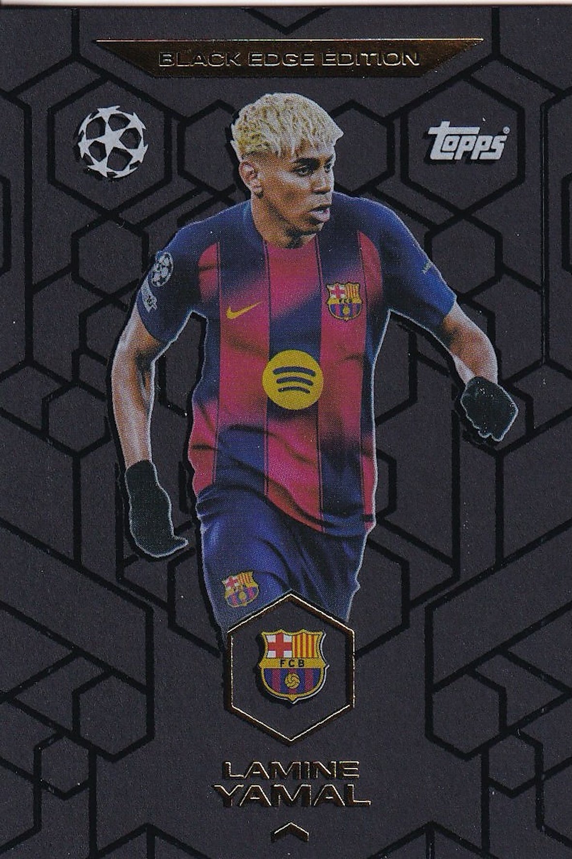 Lamine Yamal Black Edge Edition Card #BE3 - Topps Match Attax 25/26 2025/2026 - FC Barcelona