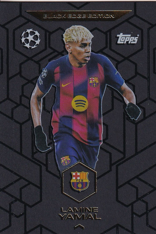 Lamine Yamal Black Edge Edition Card #BE3 - Topps Match Attax 25/26 2025/2026 - FC Barcelona