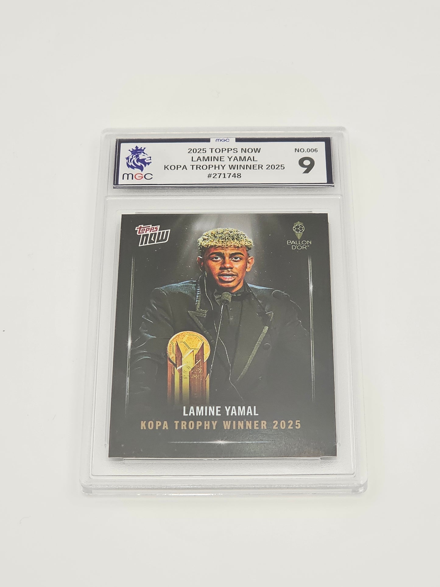 Lamine Yamal MGC 9 2025 Kopa Trophy Winner 2025 Topps Now GRADED Card #006