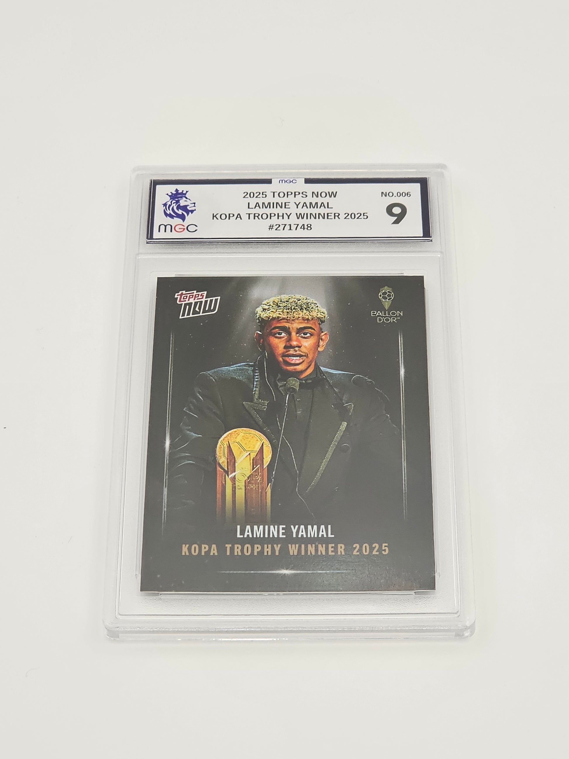Lamine Yamal MGC 9 2025 Kopa Trophy Winner 2025 Topps Now GRADED Card #006