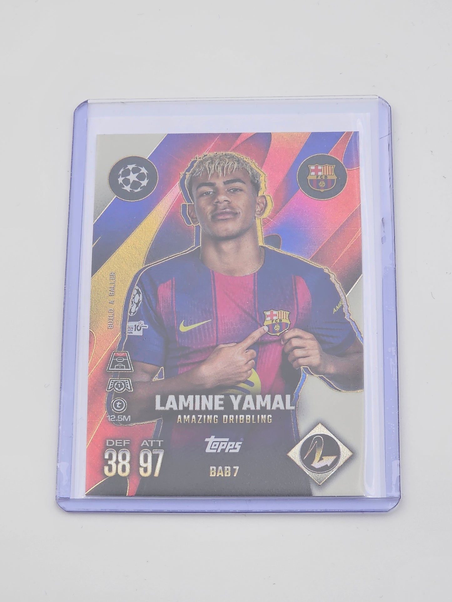 Lamine Yamal Build A Baller Card #BAB7 - Topps Match Attax Extra 25/26 (2025/2026) Amazing Dribbling, FC Barcelona