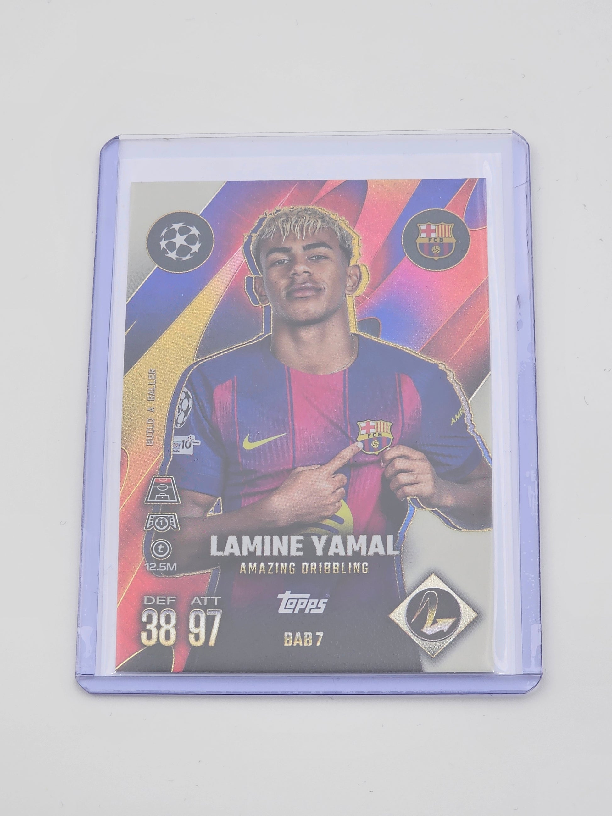 Lamine Yamal Build A Baller Card #BAB7 - Topps Match Attax Extra 25/26 (2025/2026) Amazing Dribbling, FC Barcelona