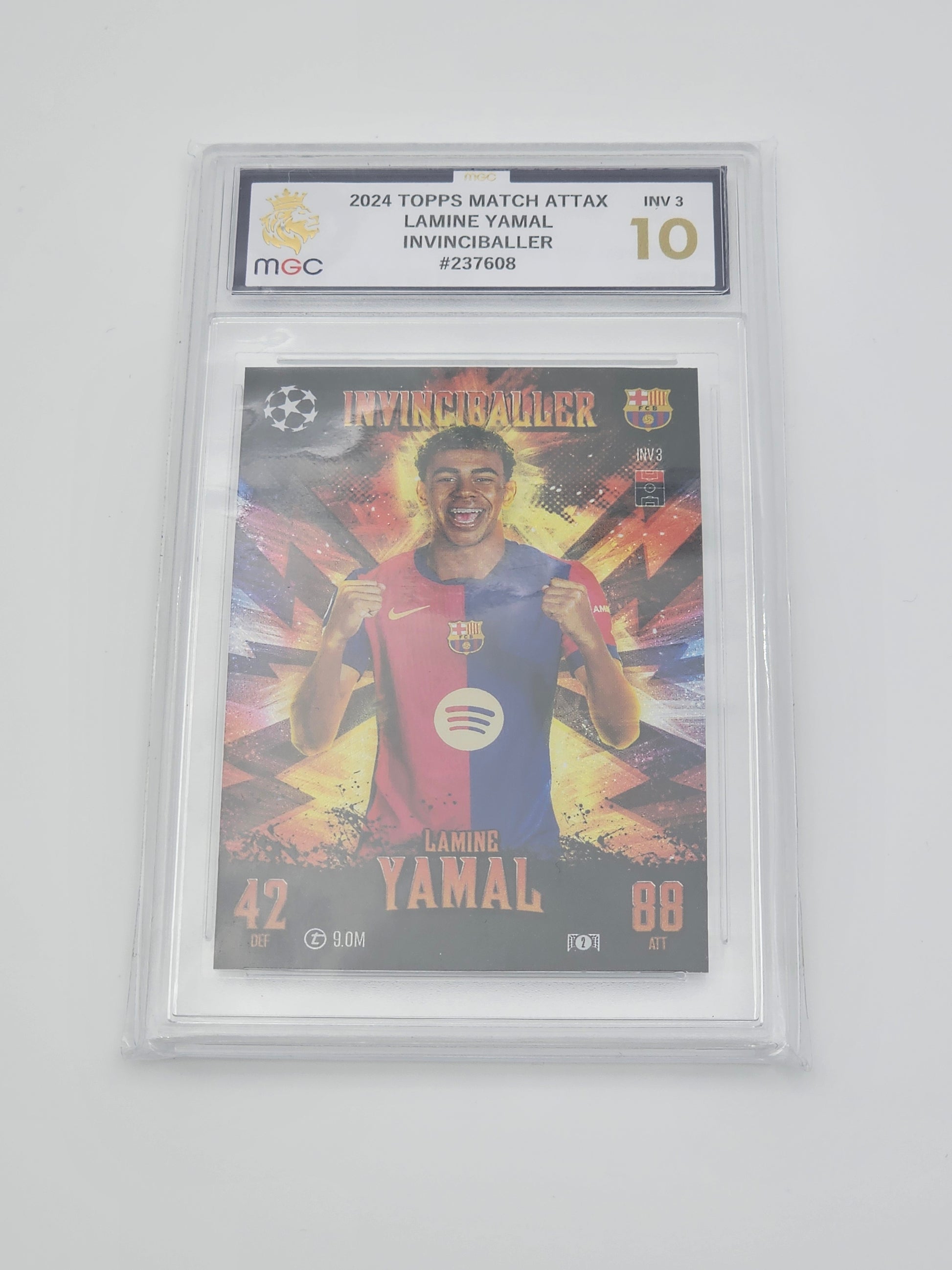 Lamine Yamal, Graded Topps Match Attax EXTRA 24/25, Invinciballer MGC 10, Card #INV3 FC Barcelona