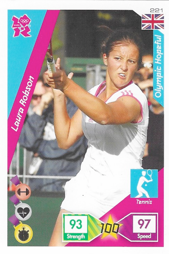 Laura Robson Base Card No 221 - London 2012 Olympic Games Panini Adrenalyn XL