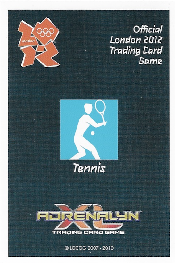 Laura Robson Base Card No 221 - London 2012 Olympic Games Panini Adrenalyn XL (Back of card)