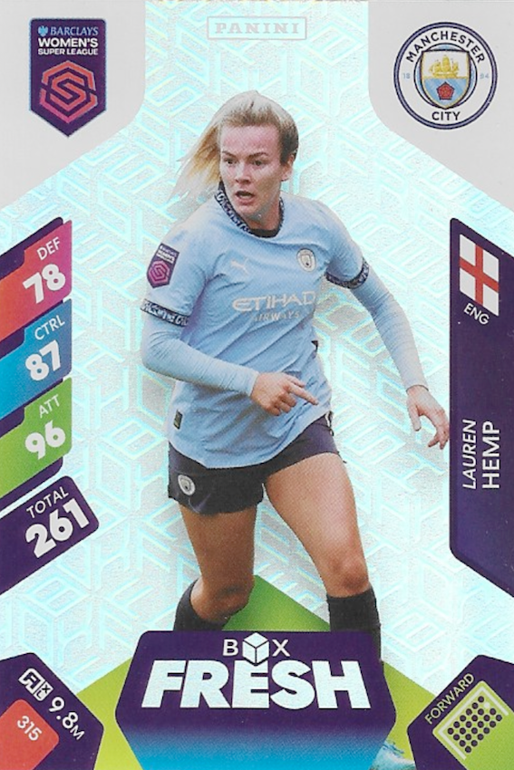 Lauren Hemp Box Fresh Card #315 - Panini Adrenalyn XL 2025 Women's Super League (WSL) - Manchester City