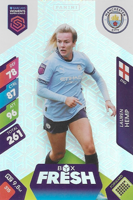Lauren Hemp Box Fresh Card #315 - Panini Adrenalyn XL 2025 Women's Super League (WSL) - Manchester City