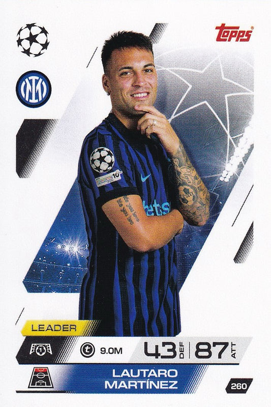 Lautaro Martinez Base Card #260 - Topps Match Attax 25/26 (2025/2026) Inter Milan