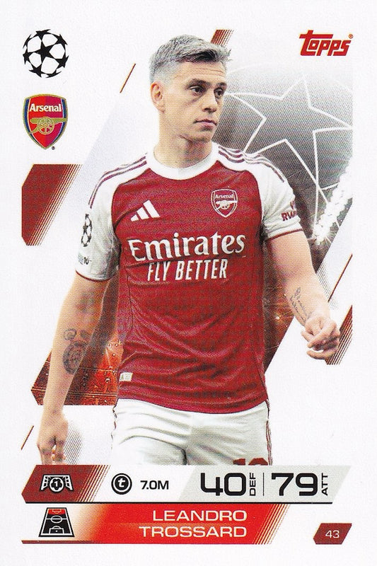Leandro Trossard Base Card #43 - Topps Match Attax 25/26 (2025/2026) Arsenal
