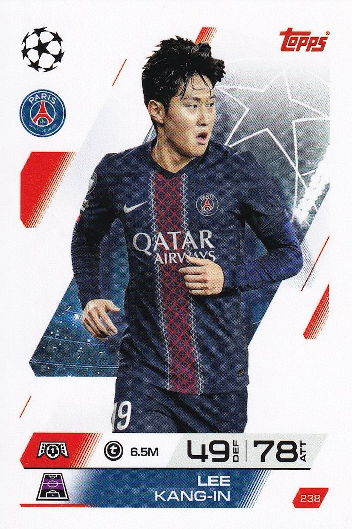 Lee Kang-In Base Card #238 - Topps Match Attax 25/26 (2025/2026) PSG
