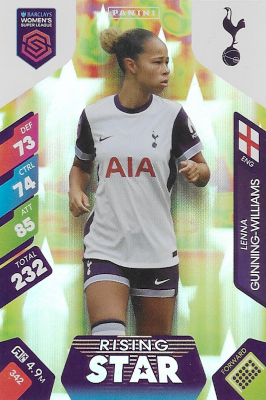 Lenna Gunning-Williams Rising Star Card #342 - Adrenalyn XL 2025 Women's Super League (WSL)