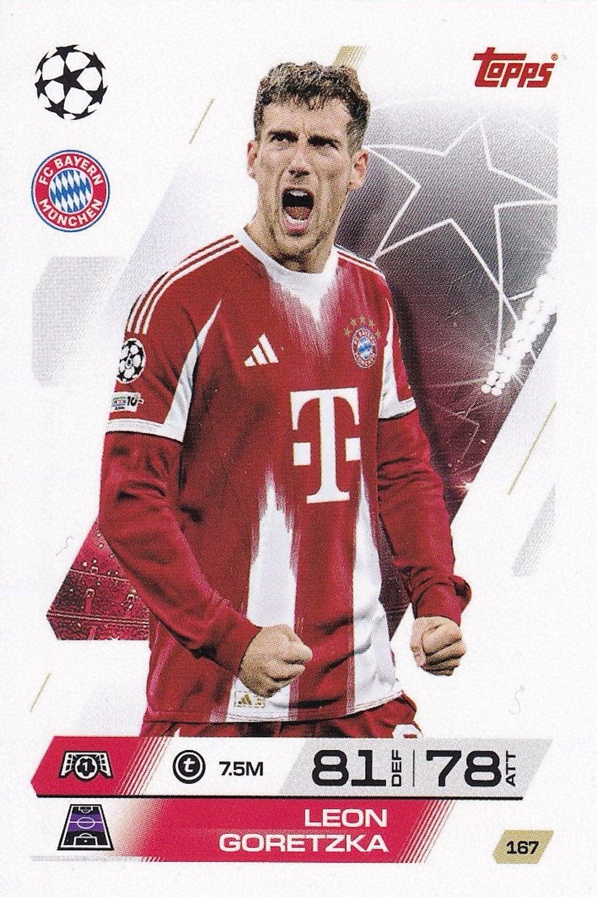 Leon Goretzka Base Card #167 - Topps Match Attax 25/26 (2025/2026) Bayern Munich