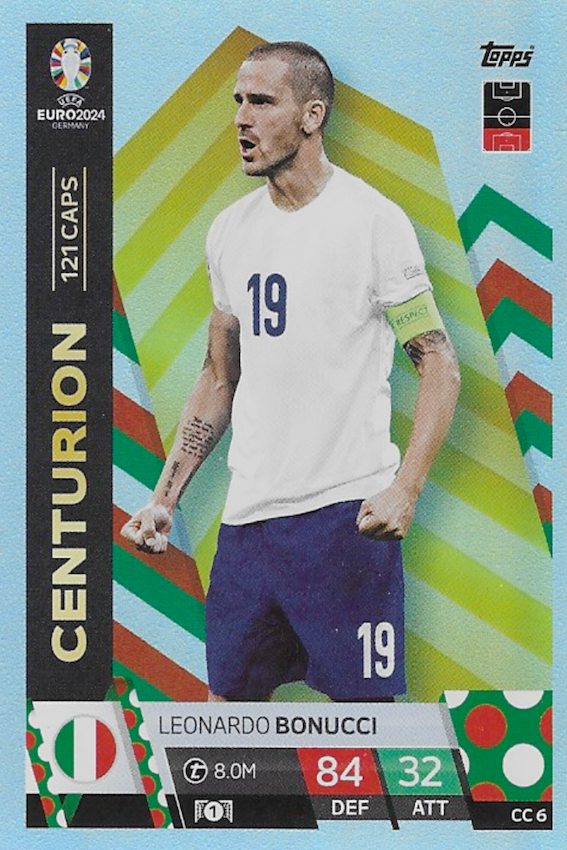 Leonardo Bonucci Centurion Card #CC6 - Topps Match Attax EURO 2024