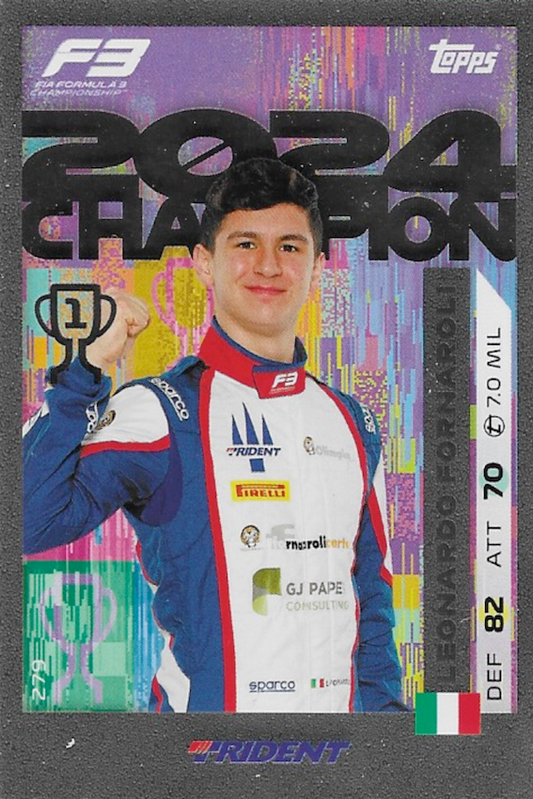 Leonardo Fornaroli, Topps F1 Turbo Attax 2025, F3 2024 Champion Card, #279