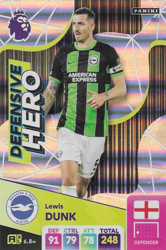 Lewis Dunk Defensive Hero Card #382 - Adrenalyn XL 2025 Premier League