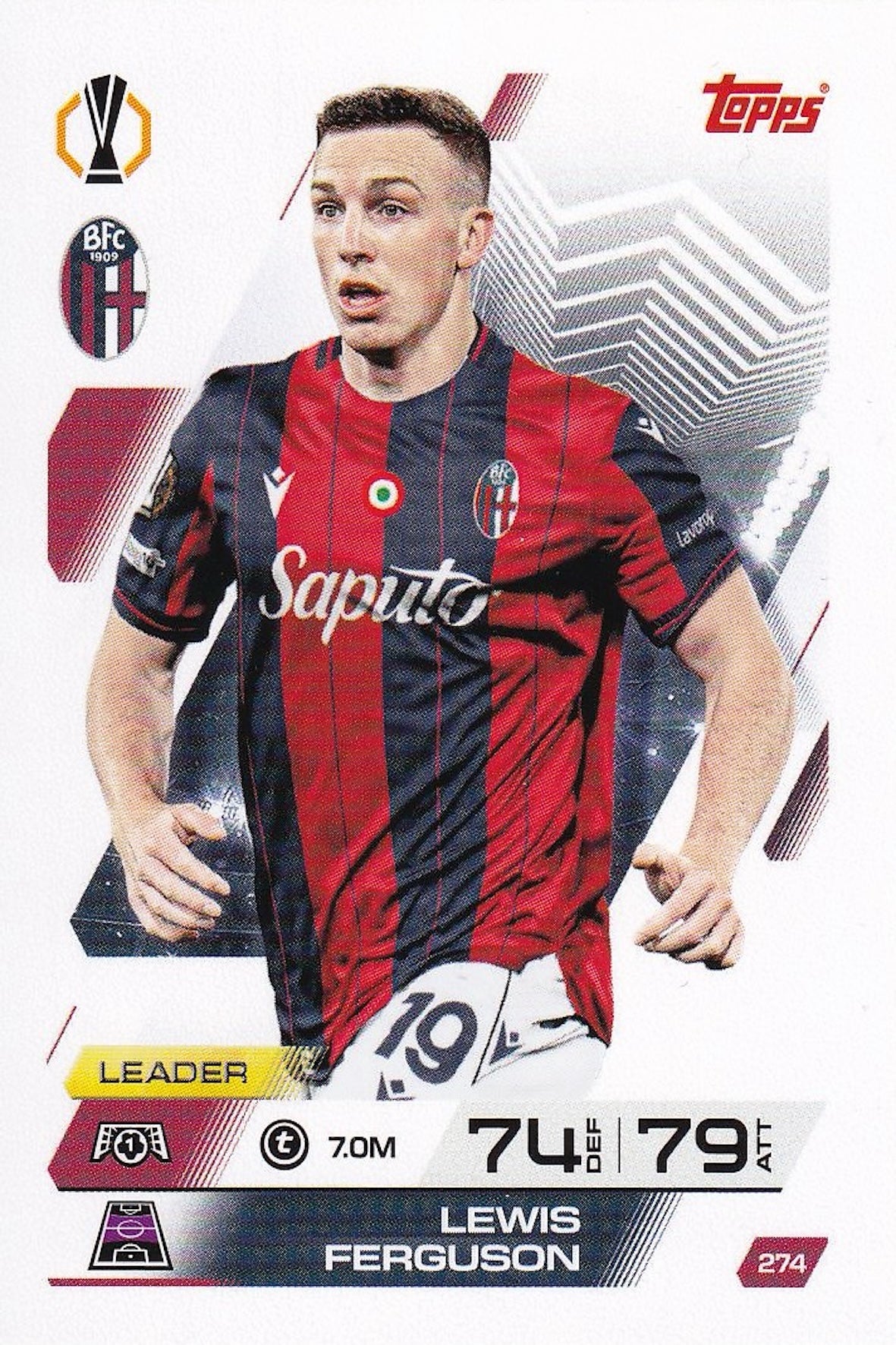 Lewis Ferguson Base Card #274 - Topps Match Attax 25/26 (2025/2026) Bologna