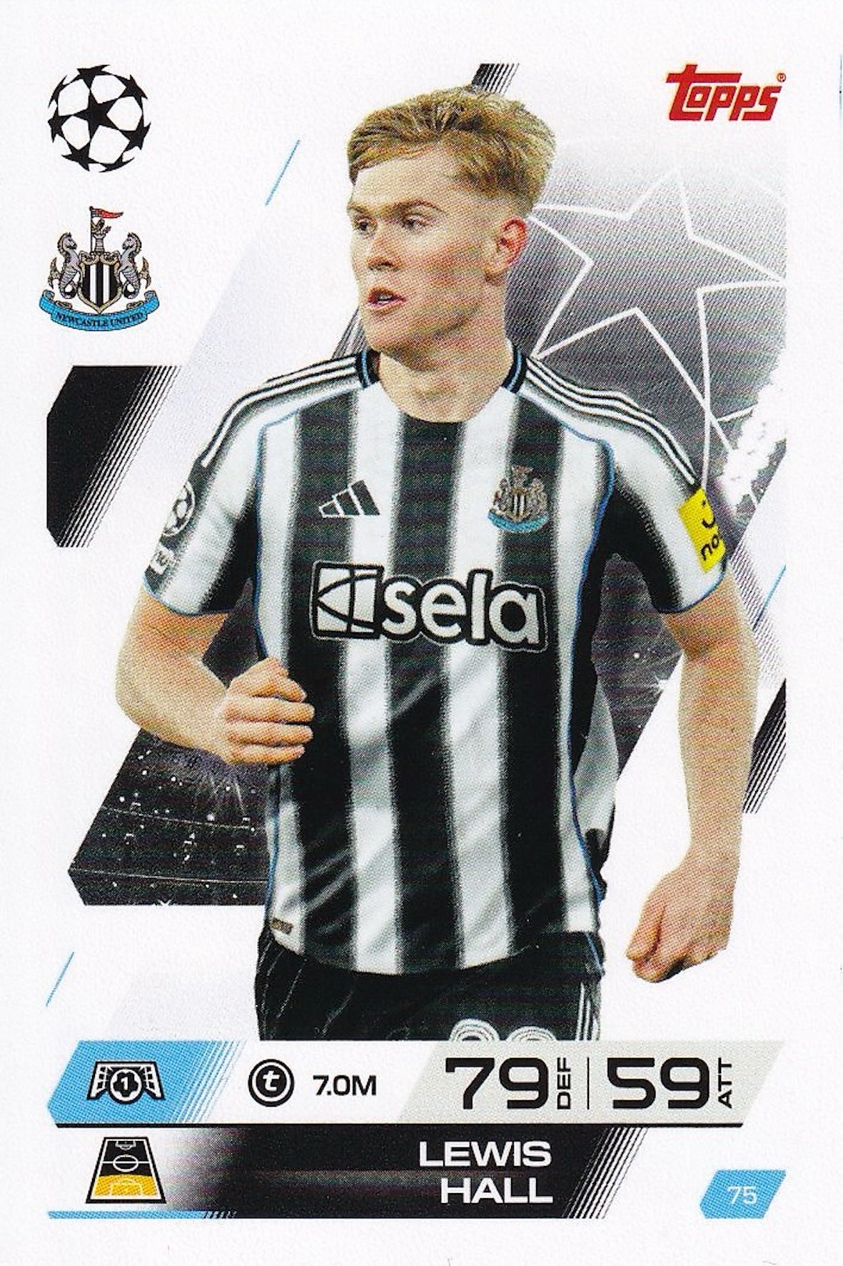 Lewis Hall Base Card #75 - Topps Match Attax 25/26 (2025/2026) Newcastle United