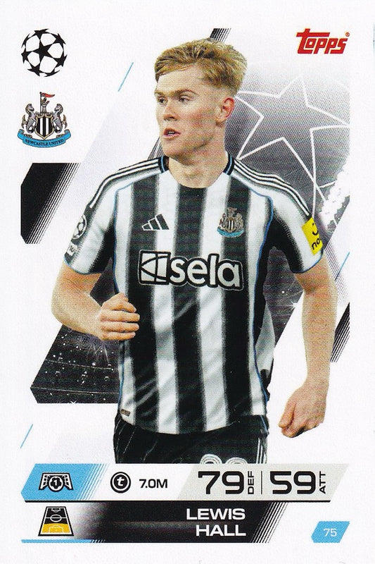 Lewis Hall Base Card #75 - Topps Match Attax 25/26 (2025/2026) Newcastle United