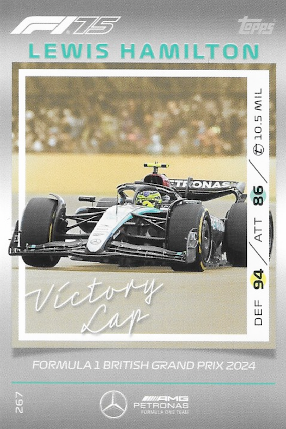 Lewis Hamilton Victory Lap Card #267 - Topps F1 Turbo Attax 2025