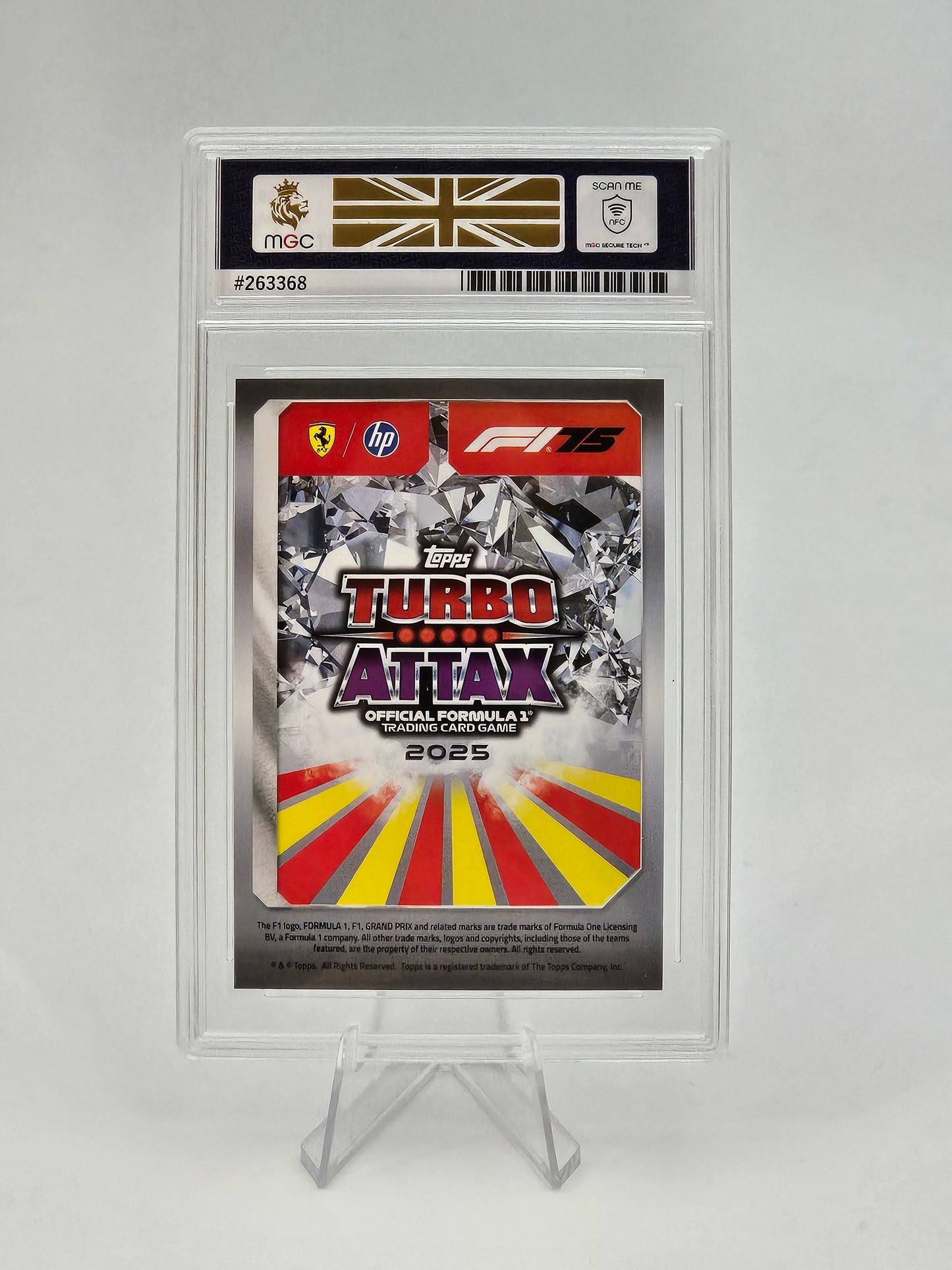 Lewis Hamilton, 2025 Topps Turbo Attax, Limited Edition Amethyst Card Graded MGC10