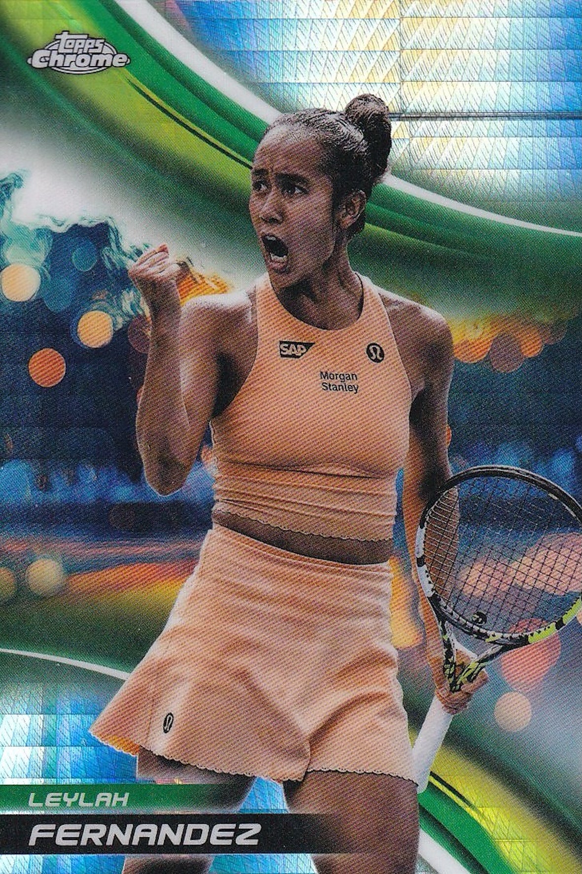 Leylah Fernandez Prism Refractor #53 - 2025 Topps Chrome Tennis Card