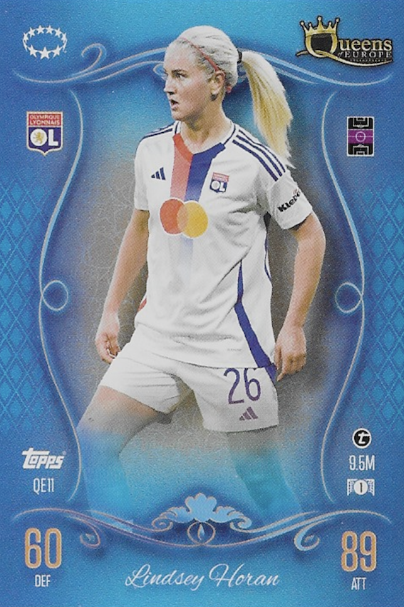 Lindsey Horan Queens of Europe Card #QE11 - Topps Match Attax 24/25 (2024/2025) Lyon