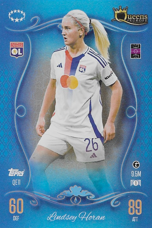 Lindsey Horan Queens of Europe Card #QE11 - Topps Match Attax 24/25 (2024/2025) Lyon