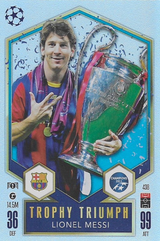 Lionel Messi Trophy Triumph Card, Number #438 - Topps Match Attax 2024/2025 Barcelona