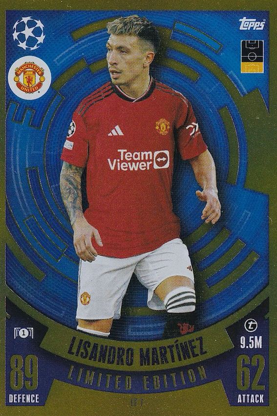 Lisandro Martinez Topps Match Attax 24/25 Limited Edition Football Card LE7