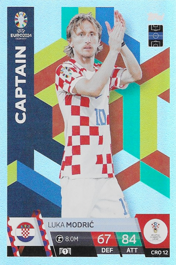 Luka Modric Captain Card #CRO12 - Topps Match Attax Euro 2024