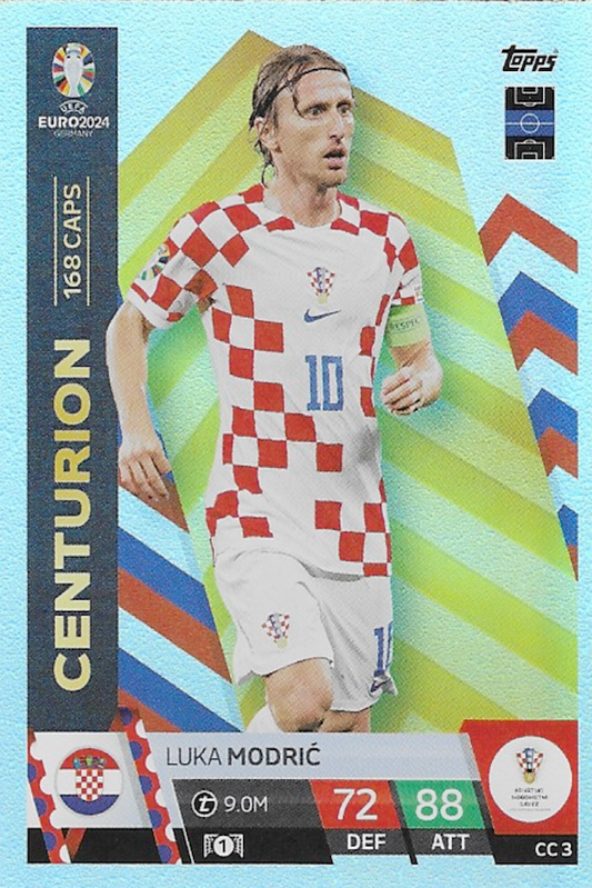 Luka Modric Centurion Card No CC 3 - Topps Match Attax Euro 2024