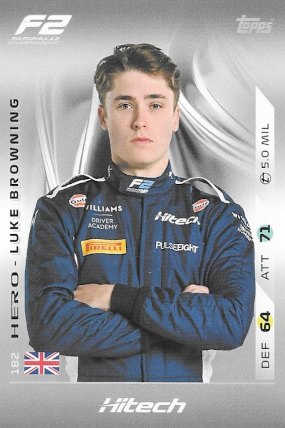 Luke Browning (F2 Teams) Card #182 - Topps F1 Turbo Attax 2025