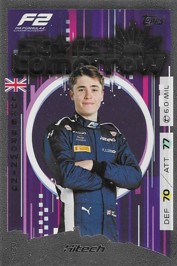 Luke Browning, Topps Turbo Attax 2025 Stars of Tomorrow Card #239