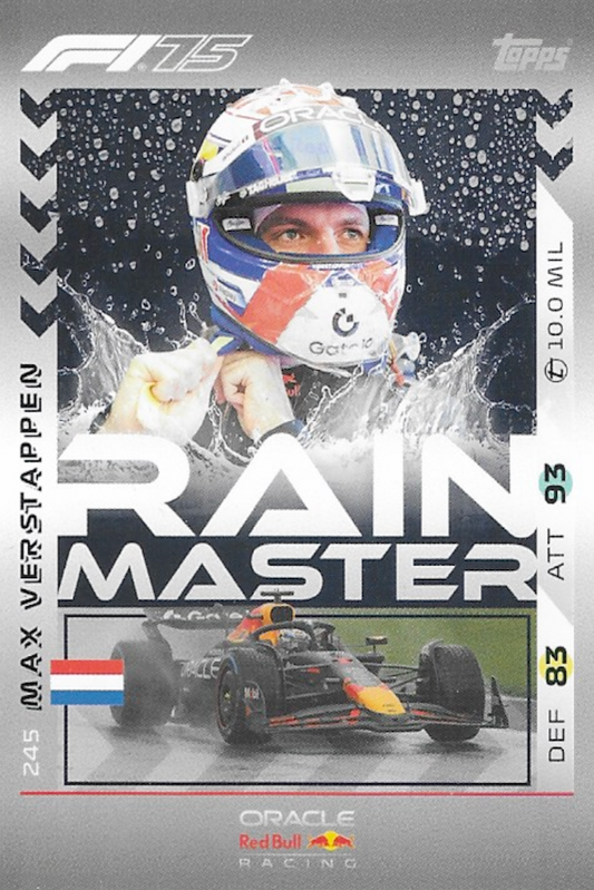 MAX VERSTAPPEN #245 - RAINMASTER Card - Topps F1 Turbo Attax 2025