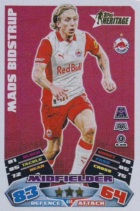 Mads Bidstrup Heritage Card #404 - Topps Match Attax 25/26