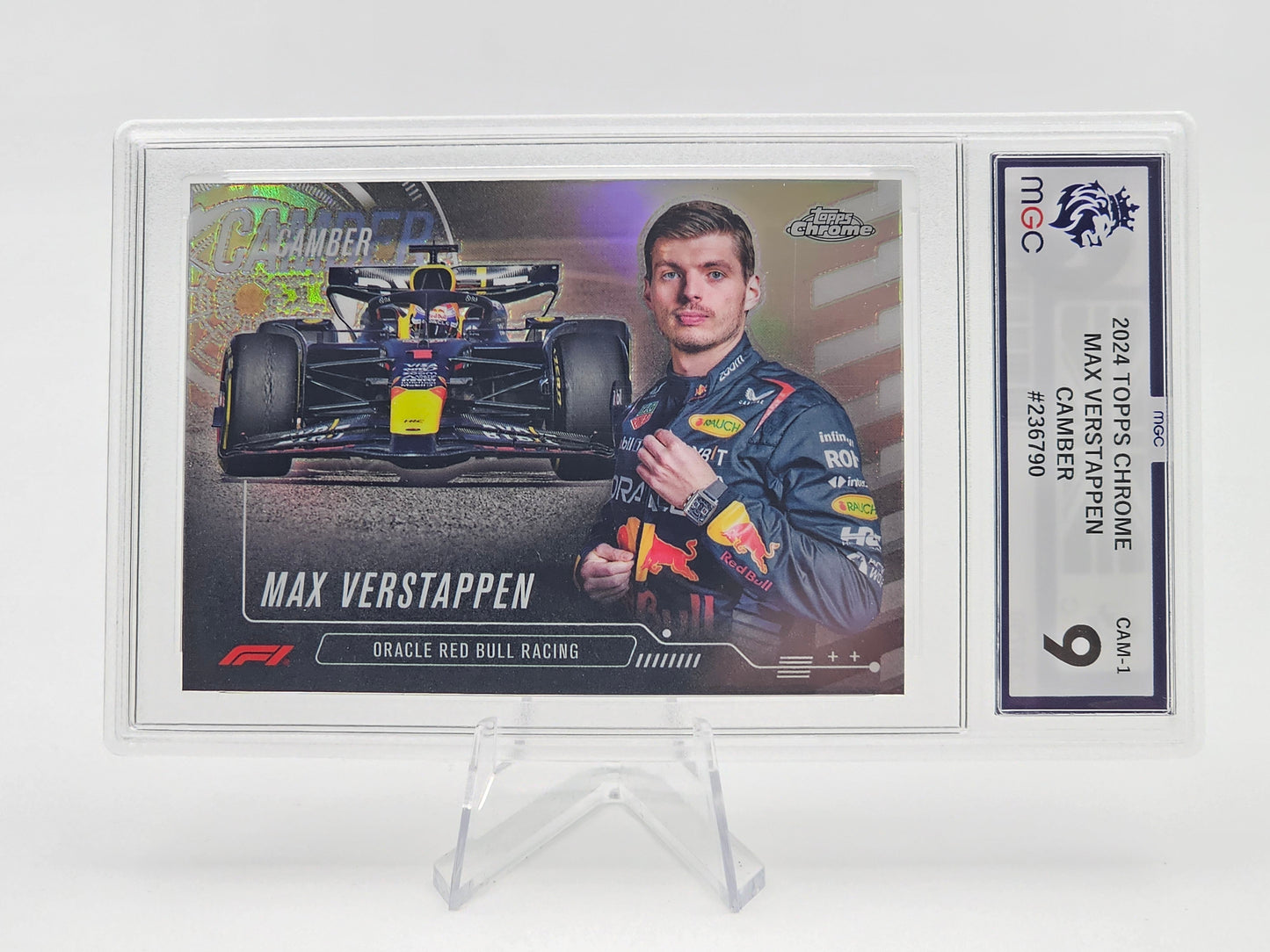 Max Verstappen 2024 Topps Chrome #CAM-1 Camber MGC Mint 9 Graded Card, F1 Racing, Red Bull, Formula 1, Sports Memorabilia