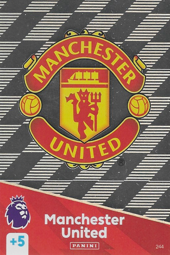 Manchester United Club Crest/Badge Card No #244 - Panini Adrenalyn XL 2025 Premier League