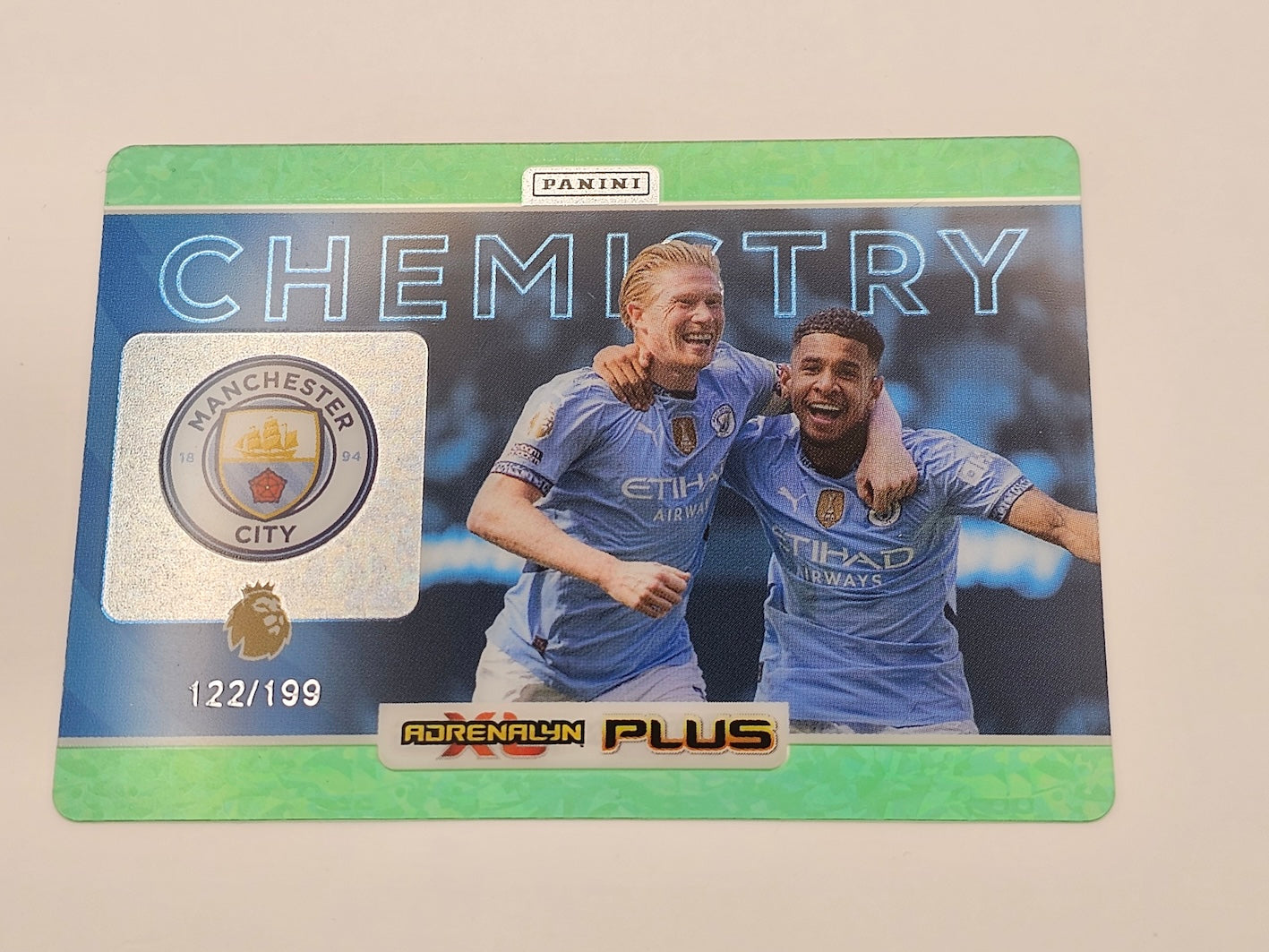 Man City Green Chemistry Numbered Card 122/199 - 2025 Adrenalyn XL PLUS Ltd