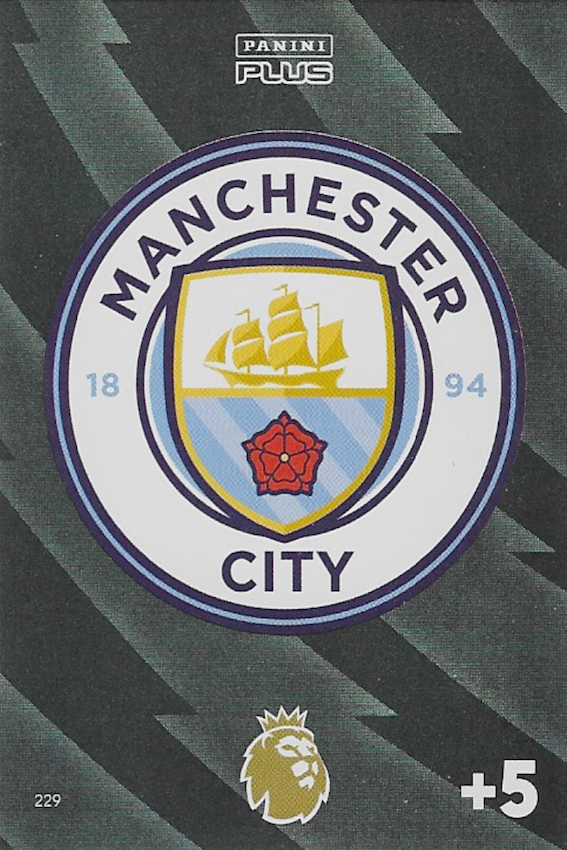 Manchester City Club Crest Badge Card No #229 - Adrenalyn XL 2024 Panini Plus Premier League