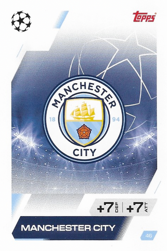 Manchester City Team Badge Boost Card #46 - Topps Match Attax 25/26 (2025/2026)