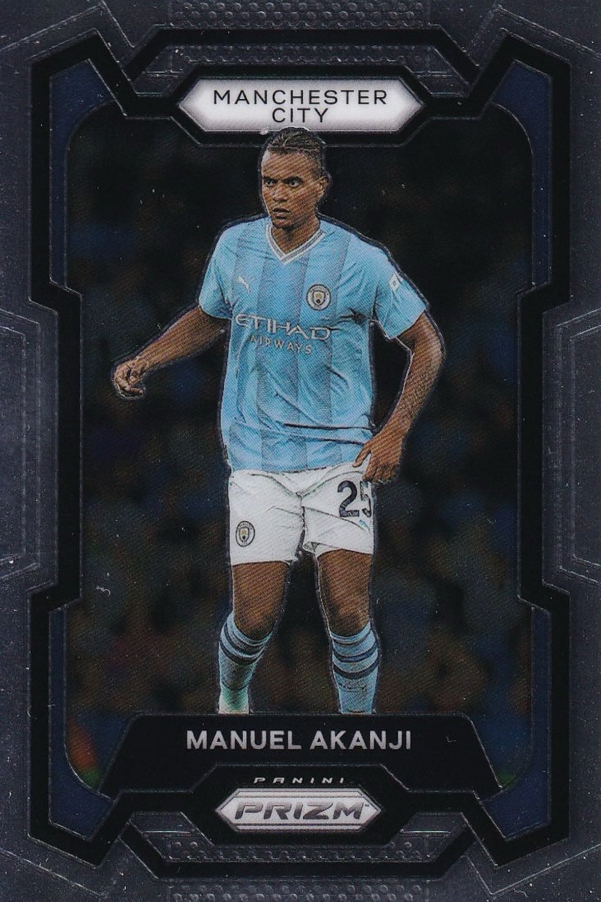 Manuel Akanji Base Card #17 - 2023-24 Panini Prizm Premier League Soccer - Manchester City
