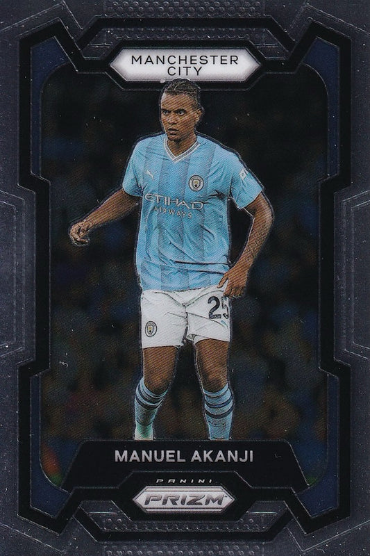 Manuel Akanji Base Card #17 - 2023-24 Panini Prizm Premier League Soccer - Manchester City