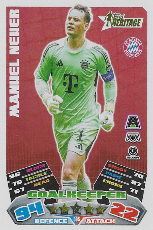 Manuel Neuer Heritage Card #395 - Topps Match Attax 25/26 - FC Bayern Munich