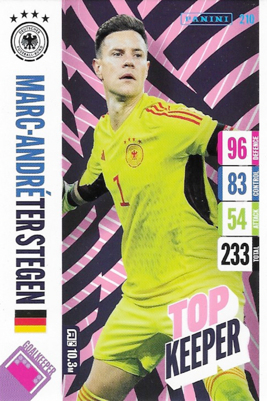 Marc-Andre Ter Stegen Top Keeper Card Number 210 - Adrenalyn XL 2024 England Tournament Edition by Panini