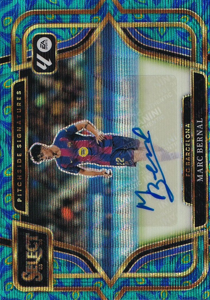 Marc Bernal Peacock Auto Rookie Card - FC Barcelona 2025-26 Panini Select - MGC 9 Graded
